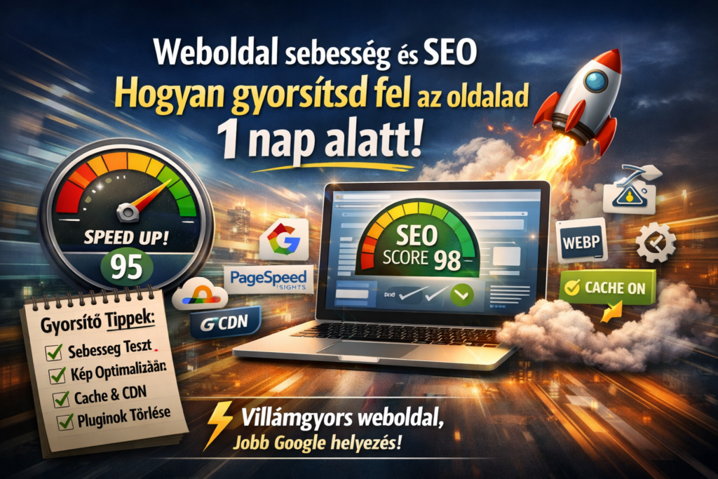 Weboldal sebesség és SEO – hogyan gyorsítsd fel az oldalad 1 nap alatt?
