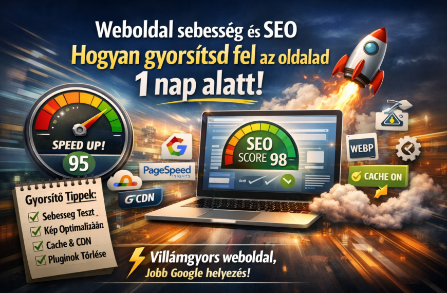 Weboldal sebesség és SEO – hogyan gyorsítsd fel az oldalad 1 nap alatt?
