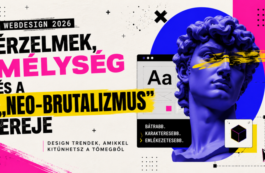 Webdesign 2026: Érzelmek, mélység és a „Neo-Brutalizmus” ereje